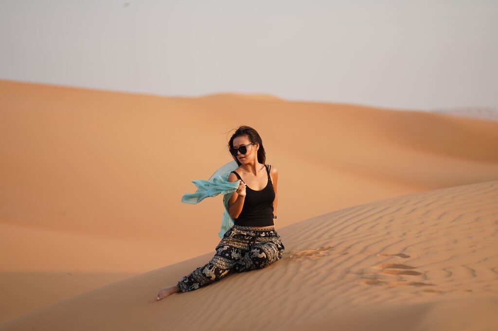 dubai, desert, girl